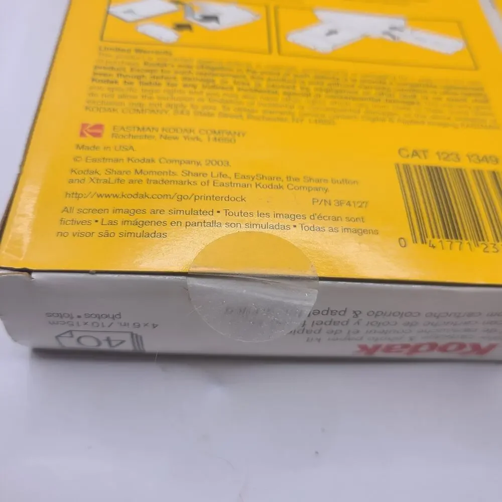 2 Kodak PH-40 Color Cartridge & Photo Paper Kits, 1 Cartridge and 40 Sheets